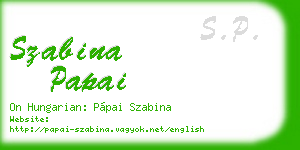 szabina papai business card